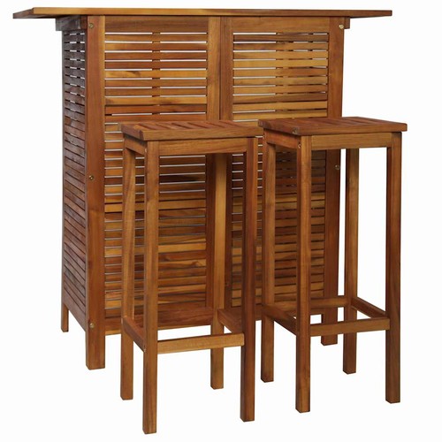 Solid wood acacia garden - wood, bar