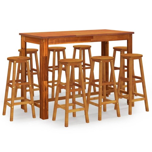 Wood acacia bar set bistro - wood,