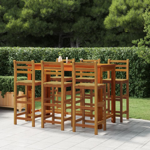 Bar chairs 2pc solid acacia - chairs,