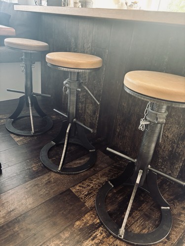 Handmade industrial bar - handmade, stools