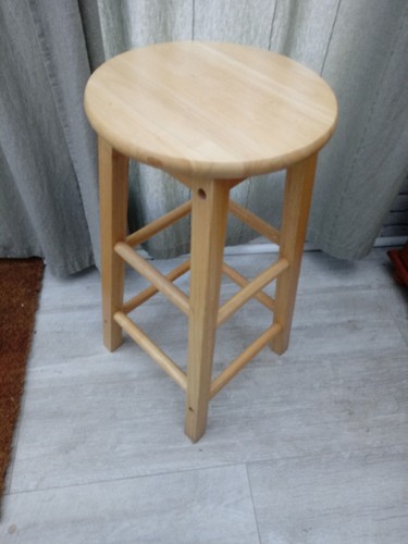 Light solid wood bar stool
