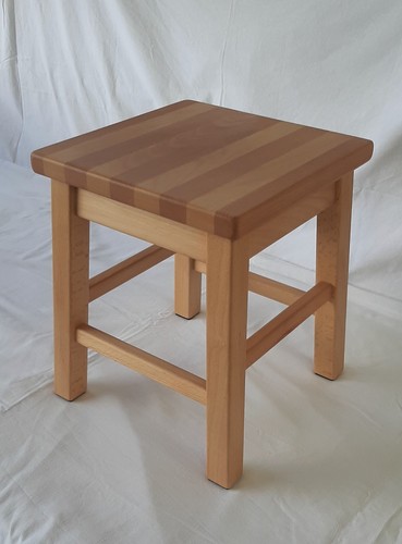 Handmade solid beech wood step - beech,