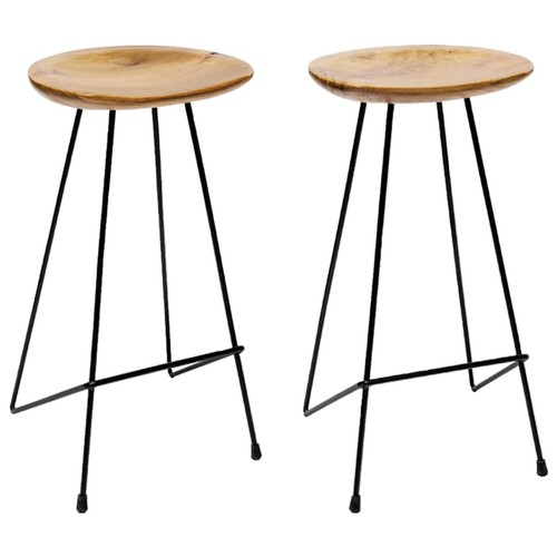 Vidaxl solid teak wood bar - 2x,