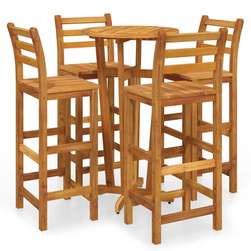 Solid wood acacia bar - wood,