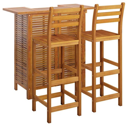 Solid wood acacia garden bar - solid,