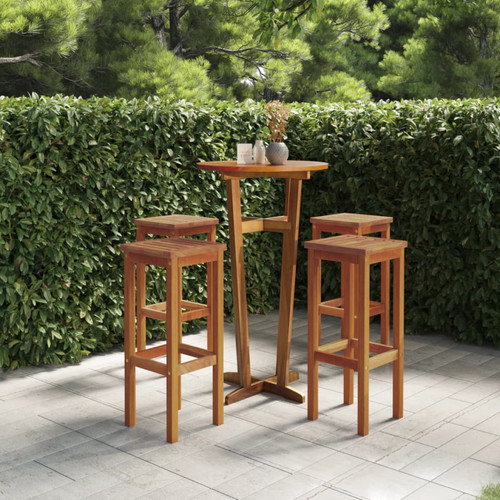 Bar stool set - (x2), solid