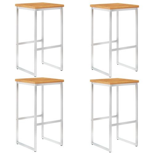 Bar chairs stainless - 2/4x,